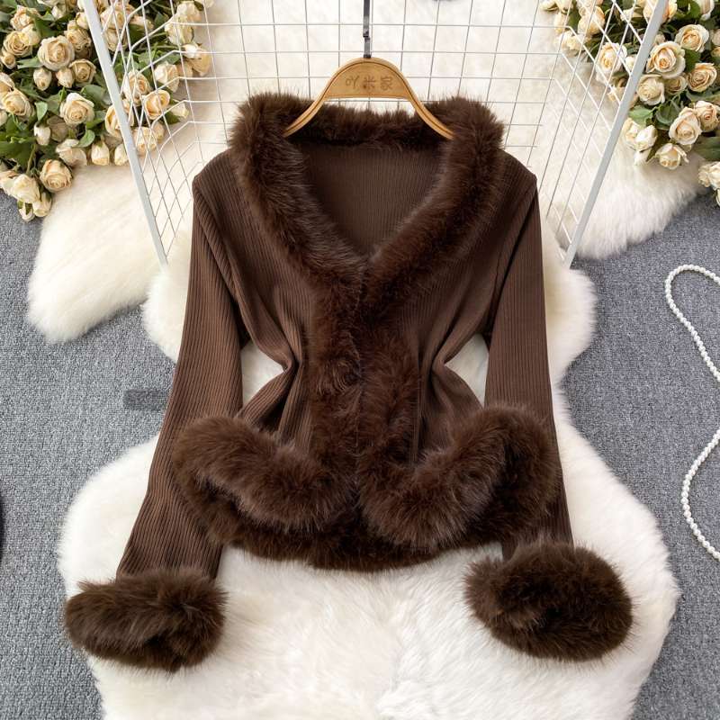 Women Plus Size Faux Fur Splic - Jackets review and price