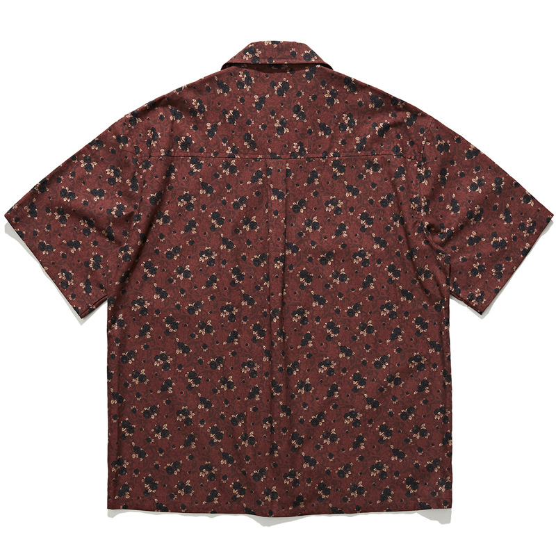 Japanese retro ethnic style Cu - Vintage Hawaiian Floral Shirt review and price